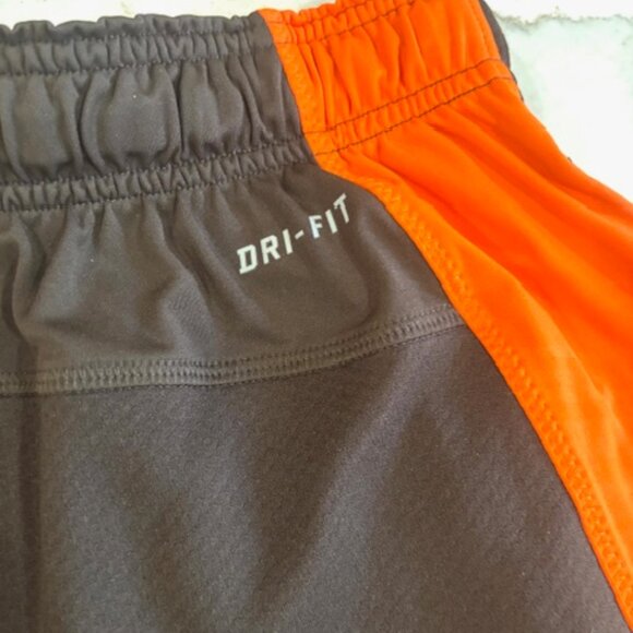 Nike On Field Dri Fit Cleveland Browns Athletic Shorts Brown Orange S. Small NFL - Picture 9 of 11